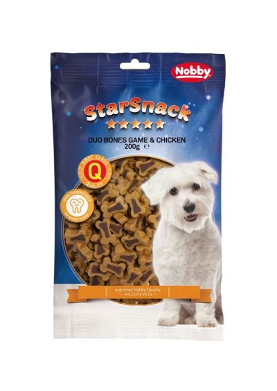 Nobby Лакомство StarSnack Duo Bones Дивеч и пиле - 200 гр