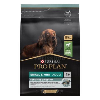 PURINA® PRO PLAN® Dog Small&Mini Adult SENSITIVE DIGESTION за кучета в зряла възраст от малки и дребни породи, с чувствително храносмилане, суха храна, с високо съдържание на агне