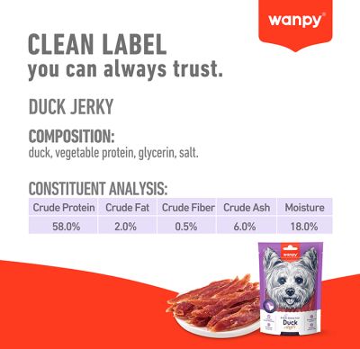 Wanpy Duck Jerky 100 г - премиум клас патешко филе, печено на фурна