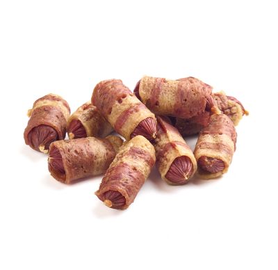 Wanpy Pigs - лакомства за кучета, сармички с пилешко, патешко и свинско, 100 г
