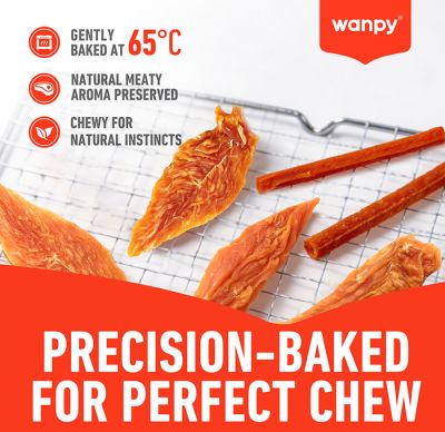 Wanpy Venison Jerky 100 г - премиум клас еленско филе, печено на фурна