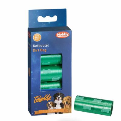Nobby Хигиенни торбички TidyUp с кокалчета зелени 4 х 15 бр.