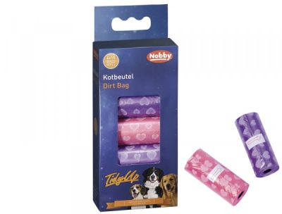 Nobby Хигиенни торбички TidyUp със сърчица два цвята 4 х 15 бр