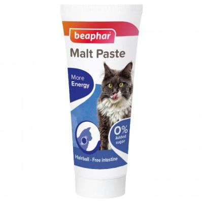 Beaphar Hairball Malt Paste - дуо малцова паста + Омега 3 и 6, 25 гр
