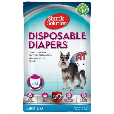 Simple Solution памперс за женски кучета, М 12бр