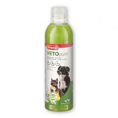 Beaphar Veto Pure Shampoo репелентен шампоан за кучета и котки, срещу бълхи, с маргоза и лавандула, 250 мл