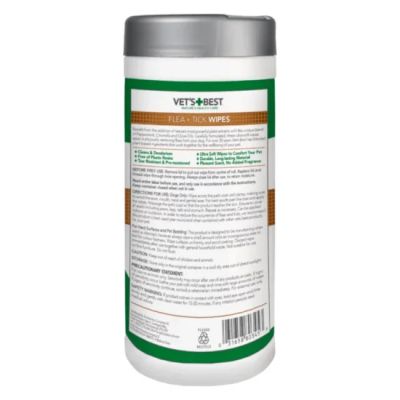 Vet`s Best Flea&Tick Wipes кърпички за куче срещу бълхи и кърлежи, 50 бр