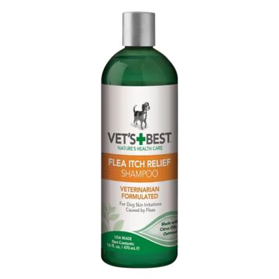Vet's Best Flea Itch Relief Shampoo шампоан за облекчаване при ухапвания от бълхи, 470 мл