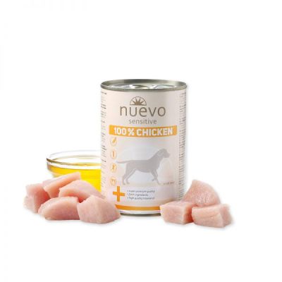 Nuevo  SENSITIVE с пилешко 400гр - Висококачествена храна за чувствителни кучета с месо от Пиле