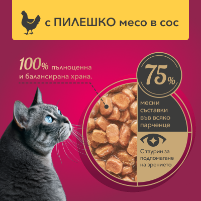 MY LOVE POUCH WITH CHICKEN IN GRAVY 0.085 – Пауч за котки с пиле в сос грейви