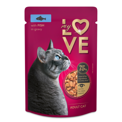 MY LOVE POUCH WITH FISH IN GRAVY 0.085 – Пауч за котки с риба в сос грейви