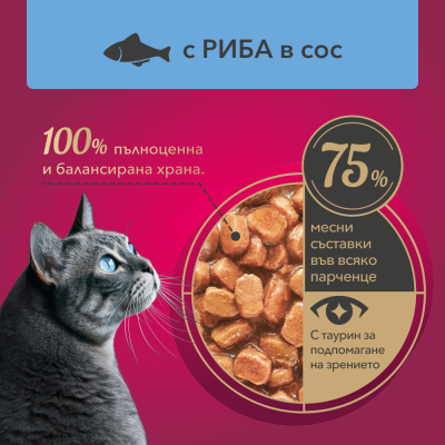 MY LOVE POUCH WITH FISH IN GRAVY 0.085 – Пауч за котки с риба в сос грейви