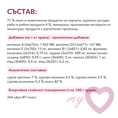 MY LOVE POUCH WITH FISH IN GRAVY 0.085 – Пауч за котки с риба в сос грейви