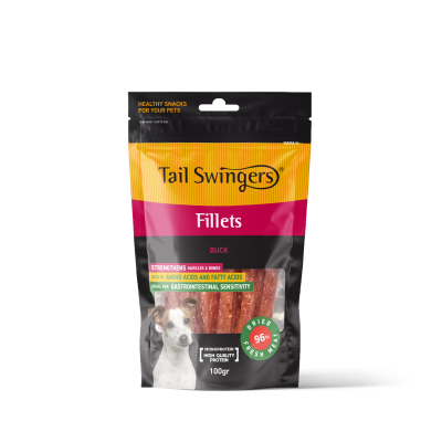 TAIL SWINGERS Soft Duck Fillets Slices - 100гр патешко филе на ленти