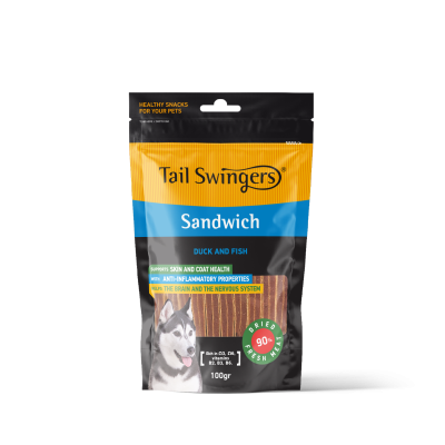 TAIL SWINGERS Sandwich with Duck and Fish- 100гр солета сандвич с патица и риба