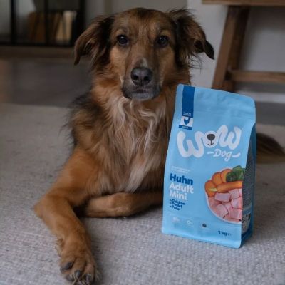 WOW Dog Adult Mini - пилешко, спанак и боровинки