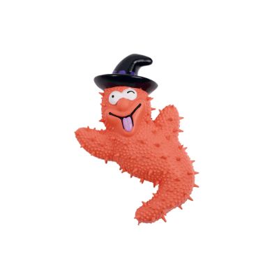 M-pets Halloween Dog Toy Orange Wizard - Играчка за куче латексов Оранжев магьосник с пискун