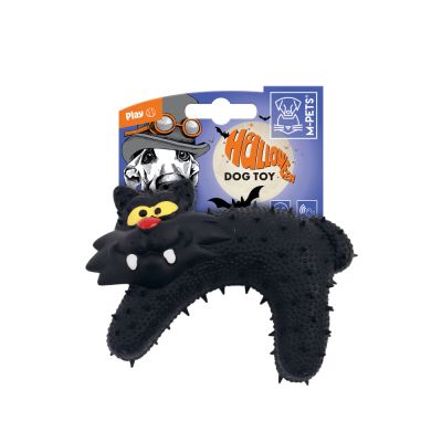 M-pets Halloween Dog Toy Black Cat - Играчка за куче латексова Черна котка с пискун