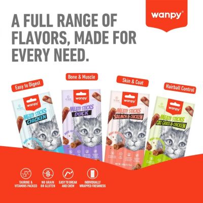 Wanpy cat meat sticks 3бр саламени пръчици с патешко
